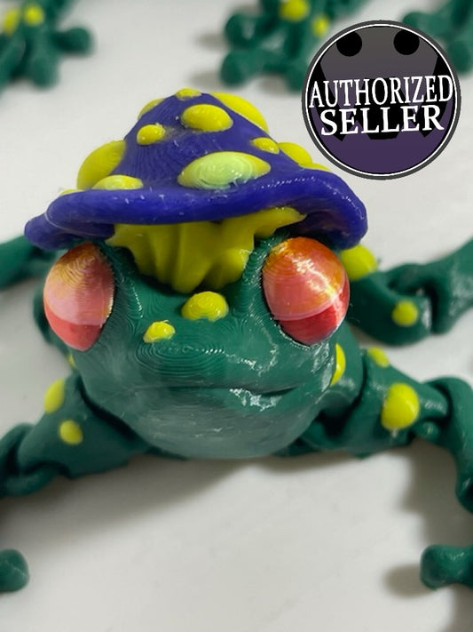 Mushroom frog figurine