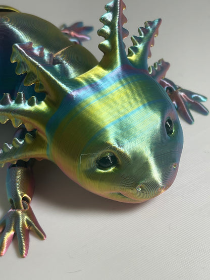 Flexible Axolotl figurine with Moving Joints for decor