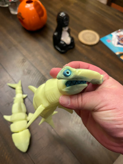 3D Printed Flexible Moving Sharks