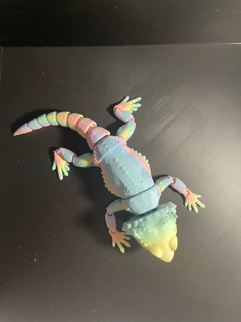 3D Printed Flexible Moving Bearded Dragon