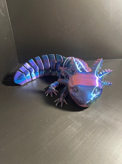 Flexible Axolotl figurine with Moving Joints for decor